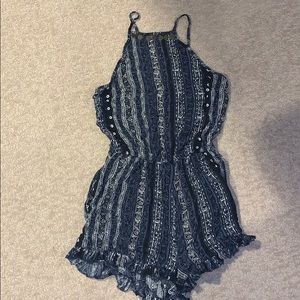 high neck romper